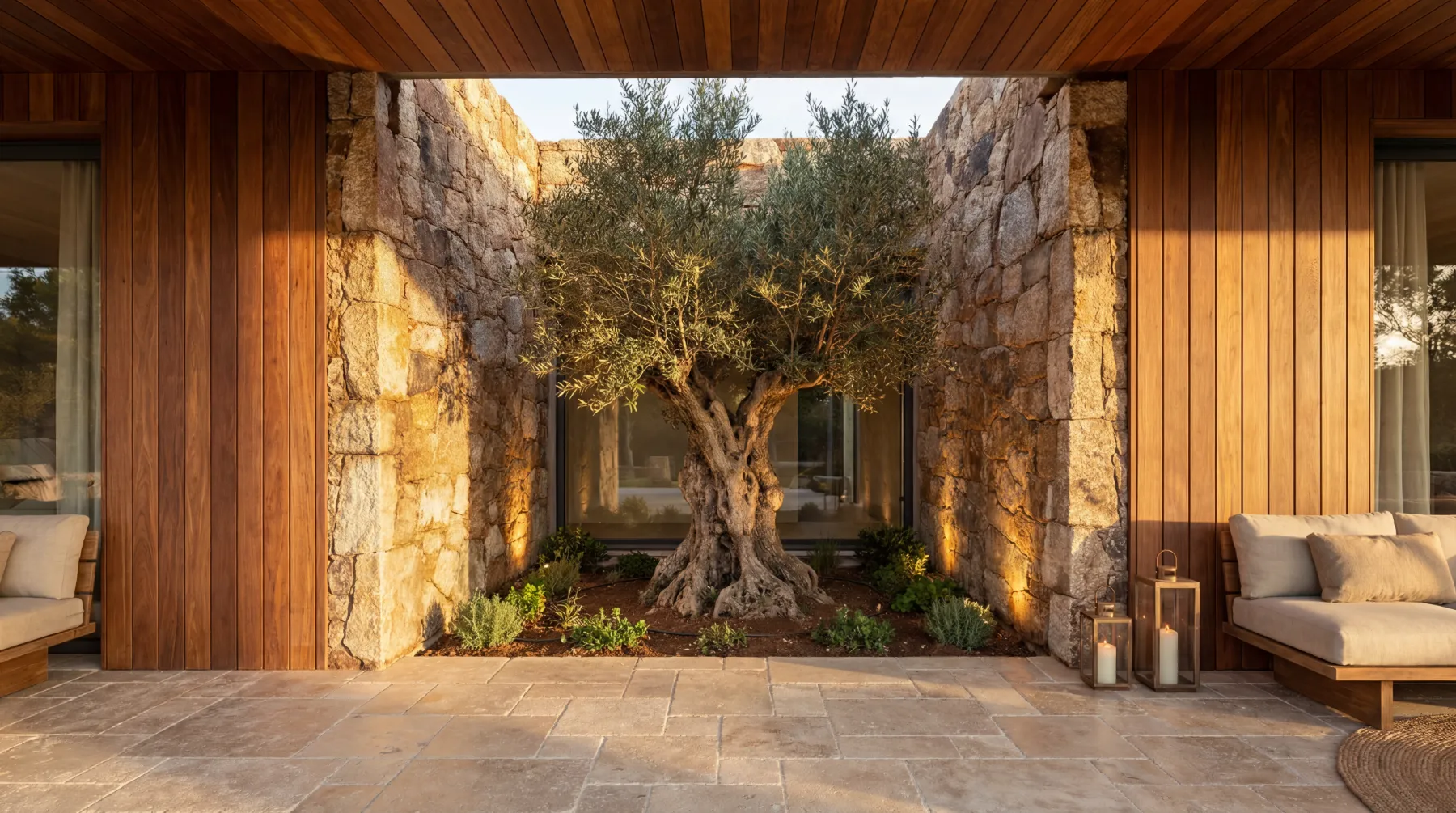 The olive-tree courtyard